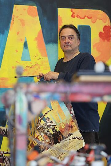 René Birkner in seinem Atelier in Ismaning. Foto: Sigi Müller