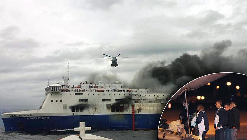 Während die Überlebenden aus Bari ausgeflogen werden, geht die Suche nach weiteren Vermissten auf der "Norman Atlantic" weiter Während die Überlebenden aus Bari ausgeflogen werden, geht die Suche nach weiteren Vermissten auf der "Norman Atlantic" weiter