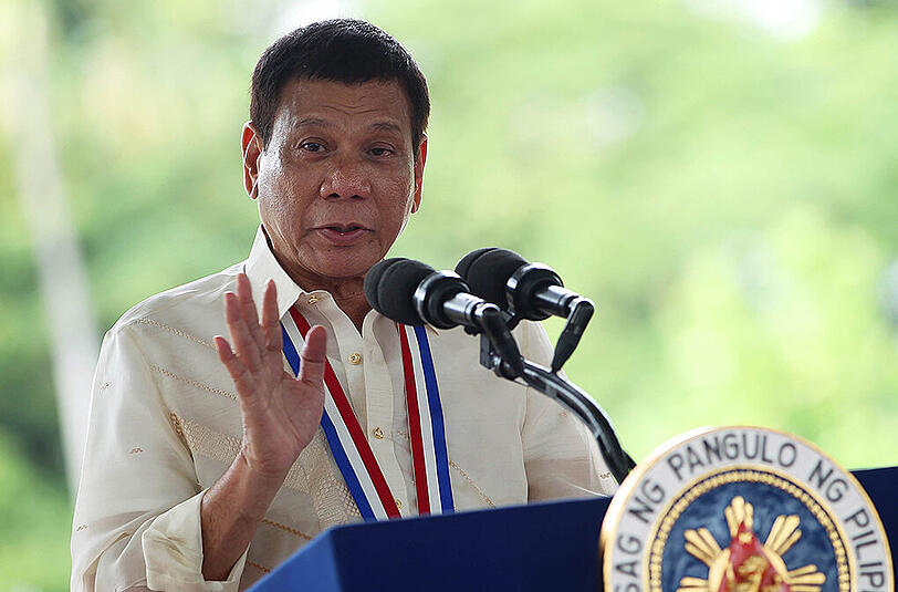 Der philippinische Präsident Rodrigo Duterte: Knallharte Wortwahl und Politik.