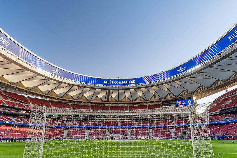 Im Estadio Metropolitano von Madrid, der Heimspielstätte von Atlético, steigt am 5. Juni 2027 das Finale der Champions League Im Estadio Metropolitano von Madrid, der Heimspielstätte von Atlético, steigt am 5. Juni 2027 das Finale der Champions League