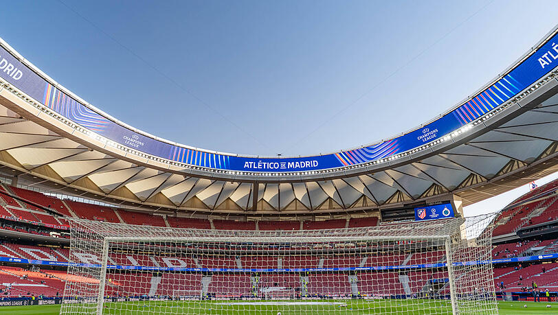 Im Estadio Metropolitano von Madrid, der Heimspielstätte von Atlético, steigt am 5. Juni 2027 das Finale der Champions League Im Estadio Metropolitano von Madrid, der Heimspielstätte von Atlético, steigt am 5. Juni 2027 das Finale der Champions League