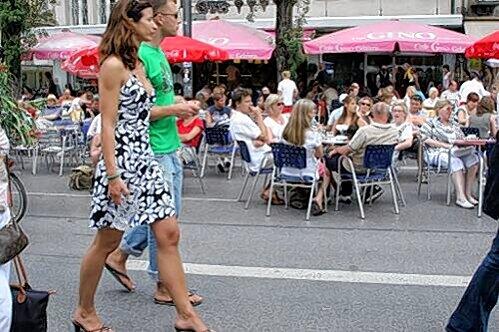 Eine Münchner Top-Adresse: Die Leopoldstraße in Schwabing.