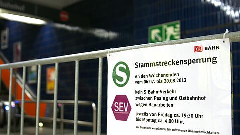 Für ein Jahr erledigt: Die Stammstreckensperrungen werden sich 2013 aber wiederholen - wegen diverser Baumaßnahmen.