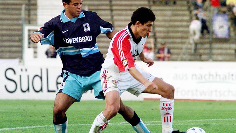 Gewann 1998 mit dem TSV 1860 gegen den VfB Stuttgart um Krassimir Balakov: Michel Dinzey. Gewann 1998 mit dem TSV 1860 gegen den VfB Stuttgart um Krassimir Balakov: Michel Dinzey.
