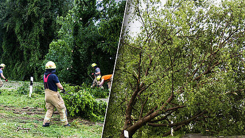 Schwere Unwetter im Berchtesgadener Land sorgten am Samstag für reichlich Chaos auf den Straßen. Die Bilder.