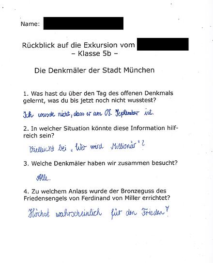 Vielleicht spart sich dieser Schüler dank der Exkursion eines Tages den Publikums-Joker.