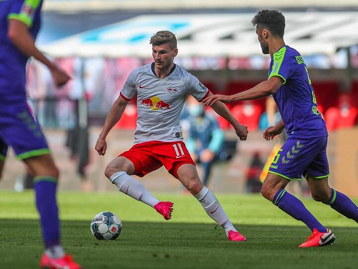 Die Leipziger um Nationalstürmer Timo Werner (M.) hatten ihre Mühe mit dem SC Freiburg.