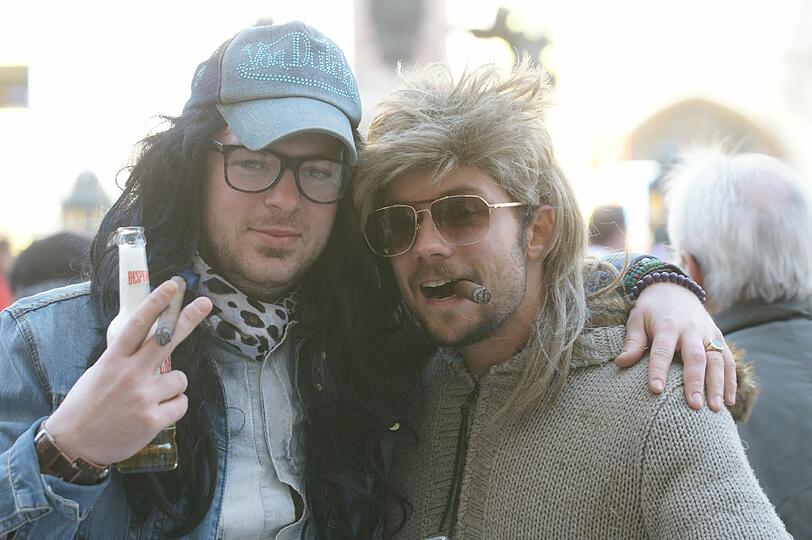 So feiert München Fasching auf dem Viktualienmarkt - sehen Sie hier die Bilder...