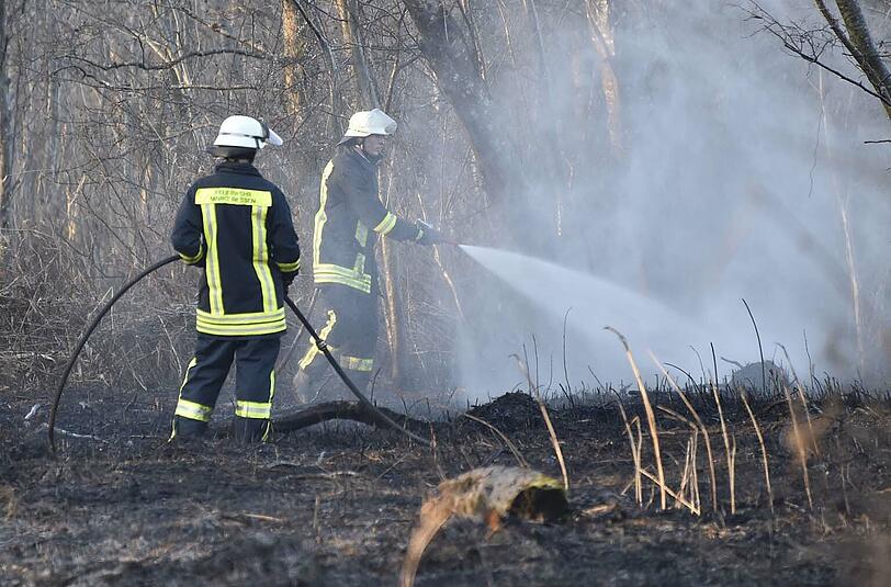 Die Feuerwehr kämpfte mehrere Stunden gegen den Flächenbrand.