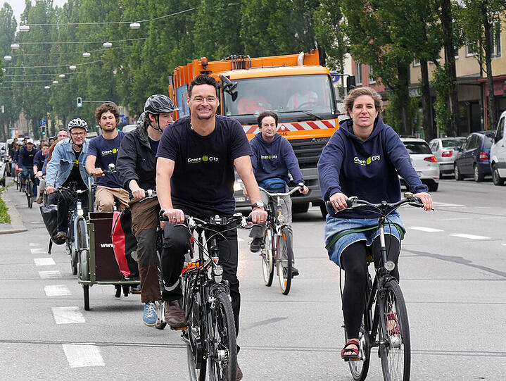 Mit dem Radl sicher unterwegs in der Stadt. Foto: Green City