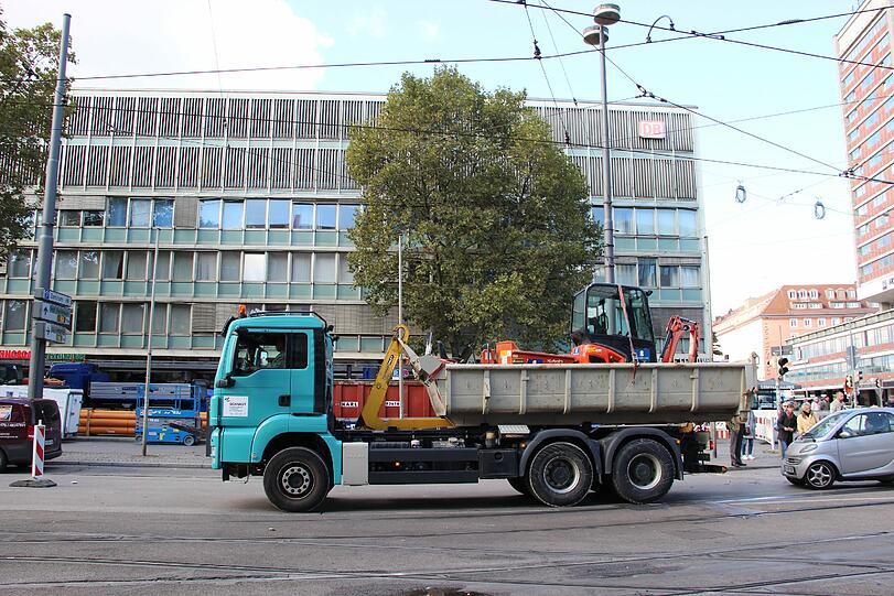 So sah's noch vor zwei Wochen am Hauptbahnhof aus - vor dem eigentlichen Baubeginn