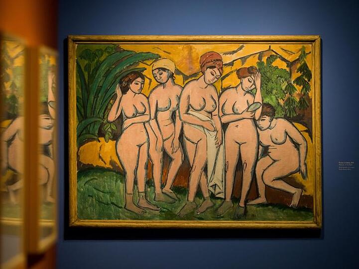 Ernst Ludwig Kirchner, Frauen im Bade, 1911.
