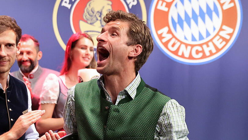 Feierbiest: Thomas Müller ist mal wieder der Bayern-Anführer. Feierbiest: Thomas Müller ist mal wieder der Bayern-Anführer.