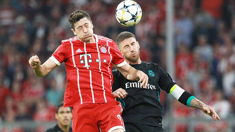 ROBERT LEWANDOWSKI, NOTE 4: Schon sechs Mal traf er zuvor gegen Real, diesmal nicht. Suchte in der ersten Minute Müller vergeblich. Scheiterte freistehend per Kopf (45.).