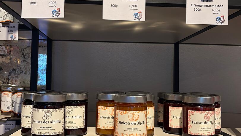 Von Feige &uuml;ber Aprikose bis zur bitteren Orange: Das Chez Pierre hat viele franz&ouml;sische Marmeladen im Sortiment.