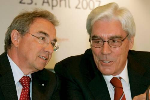 Landesbanker Rudolf Hanisch (links) und Ex&ndash;Chef Werner Schmidt haben persönlich keine Verluste zu beklagen.