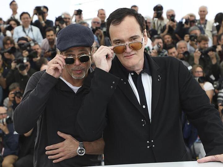 Männer mit Brille: Quentin Tarantino und Brad Pitt.