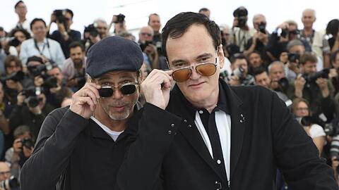Männer mit Brille: Quentin Tarantino und Brad Pitt.
