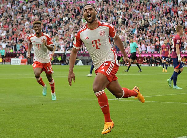 Mit "nur" 14 Saisontoren bester Bundesliga-Torschütze 2022/23 beim FC Bayern: Serge Gnabry.