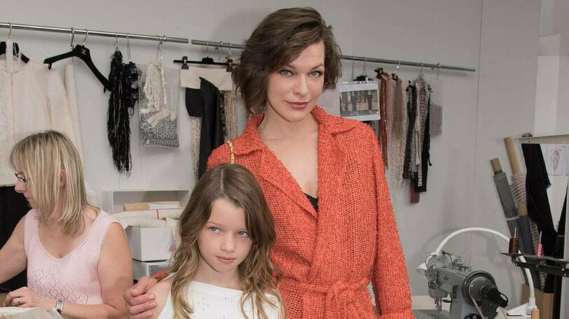 Milla Jovovich mit ihrer Tochter Ever