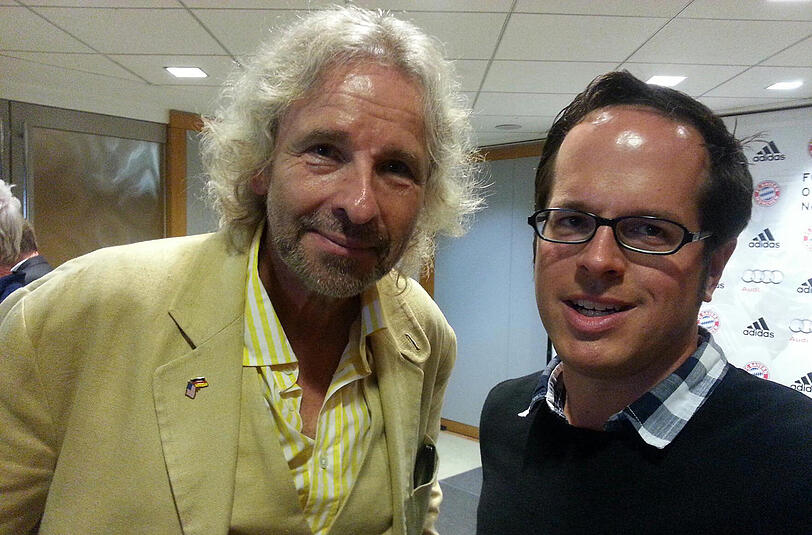Thomas Gottschalk und AZ-Reporter Patrick Strasser.