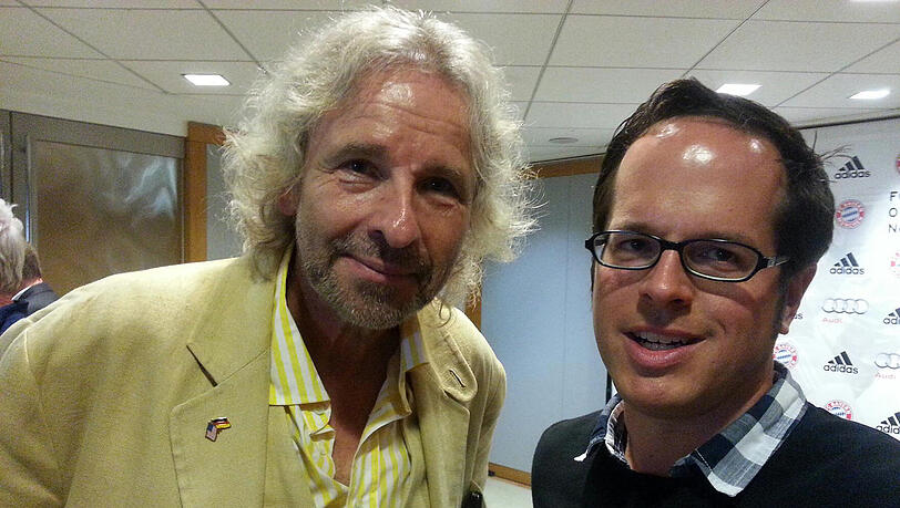 Thomas Gottschalk und AZ-Reporter Patrick Strasser. Thomas Gottschalk und AZ-Reporter Patrick Strasser.