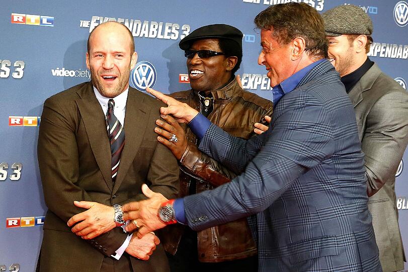 Jason Statham, Wesley Snipes, Sylvester Stallone und Kellan Lutz.