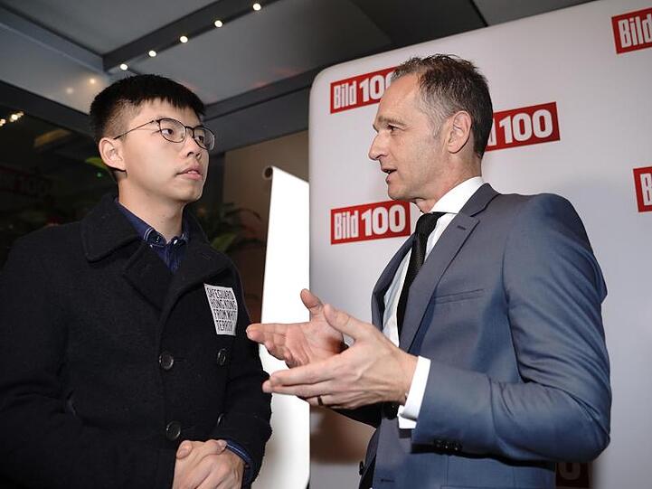 Demokratie-Aktivist Joshua Wong im Gespräch mit Bundesaußenminister Heiko Maas.