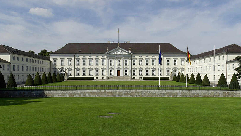Das Schloss Bellevue in Berlin. Das Schloss Bellevue in Berlin.