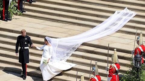 Noch alles harmonisch: Die Hochzeit von Harry und Meghan. (Archivbild)