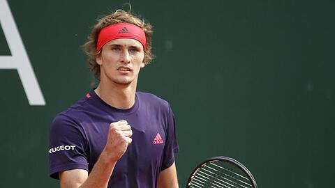 Alexander Zverev freut sich über seinen Sieg im Halbfinale von Genf.