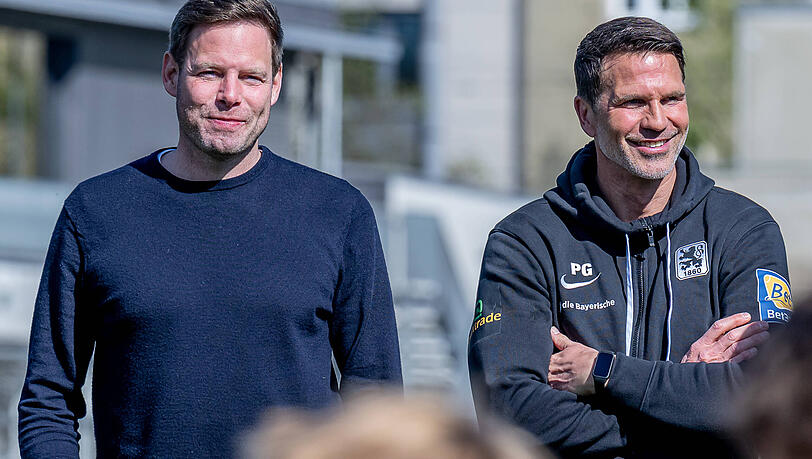 Sechzigs Sportchef Christian Werner mit Trainer Patrick Glöckner.