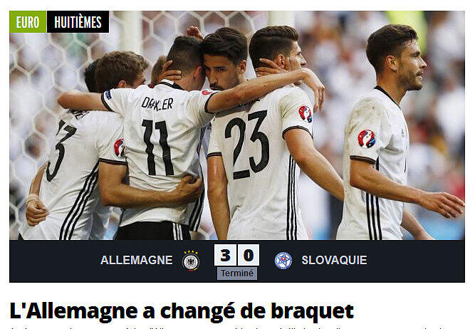 lequipe.fr (Frankreich): "Deutschland hat einen Gang hochgeschaltet"