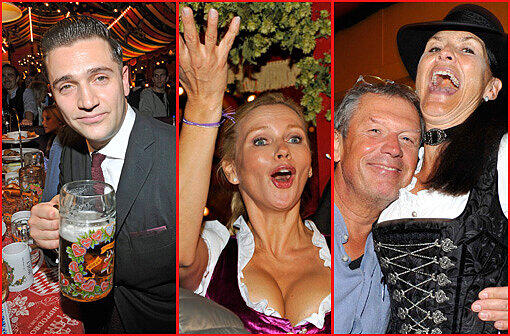 Das ist mal eine bunte Mischung: Veronica Ferres lässt mit Super-Dekolletee tief blicken, Hansi Kraus feiert und dem Ex-Freund von Amy Winehouse schmeckt das bayrische Bier...