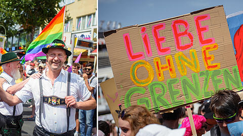 Bei der Parade zum Christopher Street Day 2018 feiern die Besucher in Berlin ausgelassen.