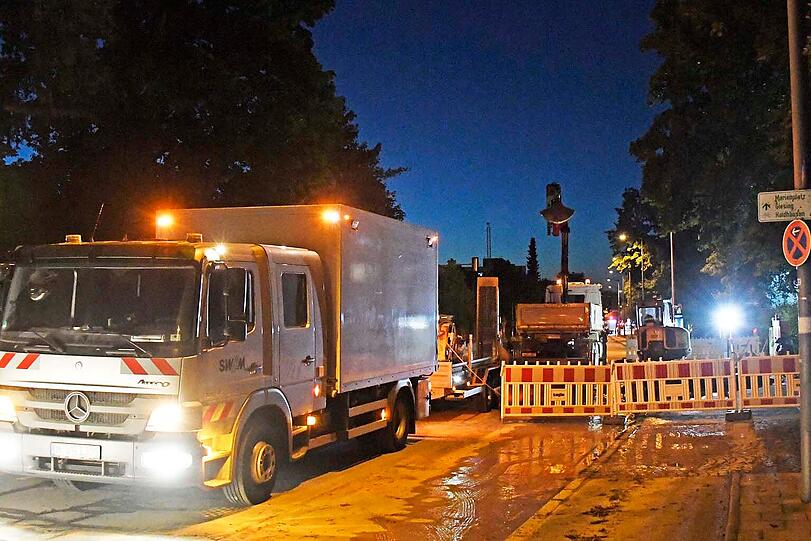 Die Balanstraße wurden teilweise für den Verkehr gesperrt.