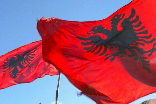 Die Flagge des Kosovo