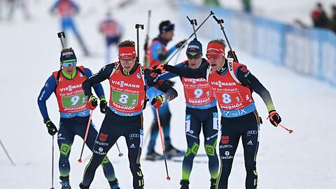 Die deutsche Biathlon-Mixedstaffel hat den sechsten Platz belegt.