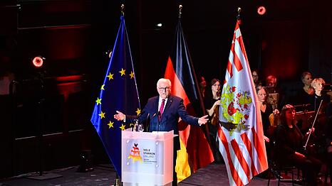 Bundespr&auml;sident Frank-Walter Steinmeier spricht beim Festakt zum Tag der Deutschen Einheit