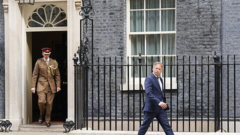 Grant Shapps verlässt die Downing Street nach seiner Ernennung zum Verteidigungsminister.