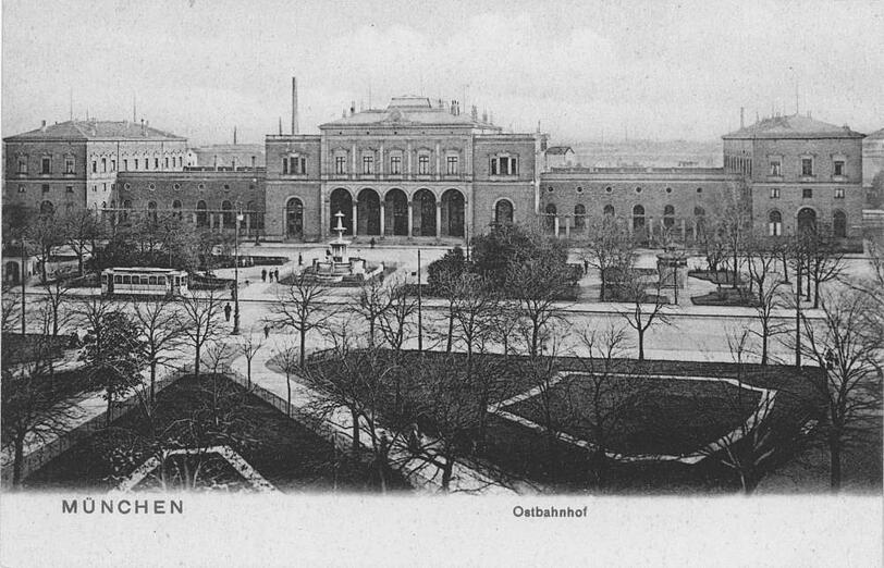 Auch den Ostbahnhof hat Friedrich Bürklein gebaut. Hier eine Ansicht von 1910.