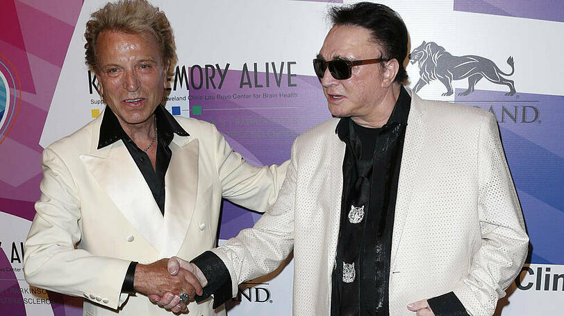 Siegfried Fischbacher (li.) und Roy Horn bei einer Gala im Jahr 2015