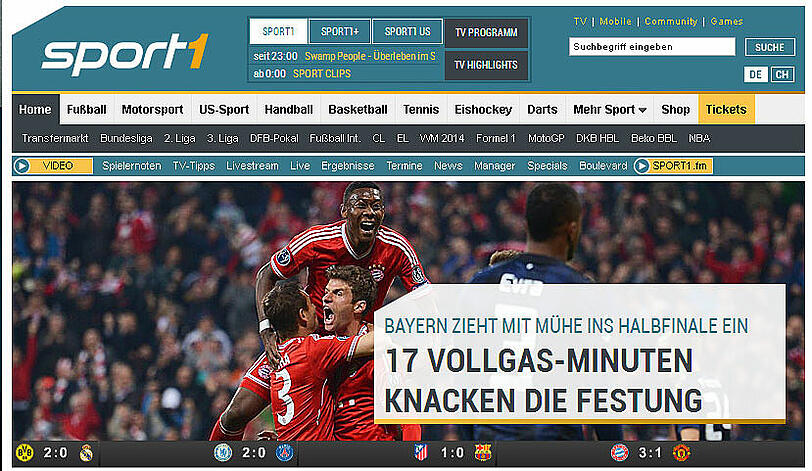 "17 Vollgas-Minuten knacken die Festung" meint sport1.de.