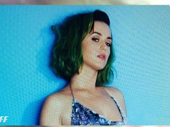 Giftgrünes Haar scheint derzeit in - hier Katy Perry
