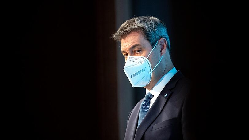 Besorgter Blick auf die Pandemie-Lage im Freistaat: Ministerpräsident Markus Söder am Dienstag nach der Sitzung des bayerischen Kabinetts.