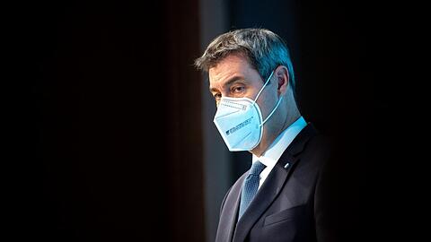 Besorgter Blick auf die Pandemie-Lage im Freistaat: Ministerpräsident Markus Söder am Dienstag nach der Sitzung des bayerischen Kabinetts.