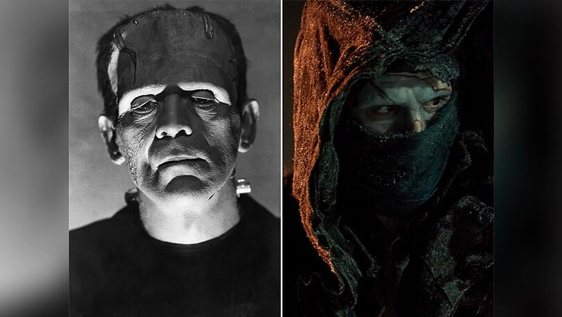 Frankensteins Monster unter sich: Boris Karloff (l.) und Jacob Elordi.