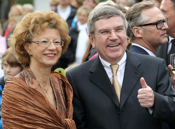 Auch unter den Gästem: IOC-Vize Thomas Bach und Ehefrau Claudia.