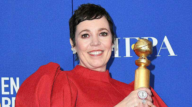 Olivia Colman mit ihrem Golden Globe