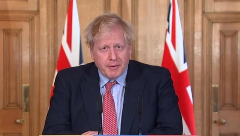 Boris Johnson während einer Pressekonferenz in der Downing Street 10. Boris Johnson während einer Pressekonferenz in der Downing Street 10.